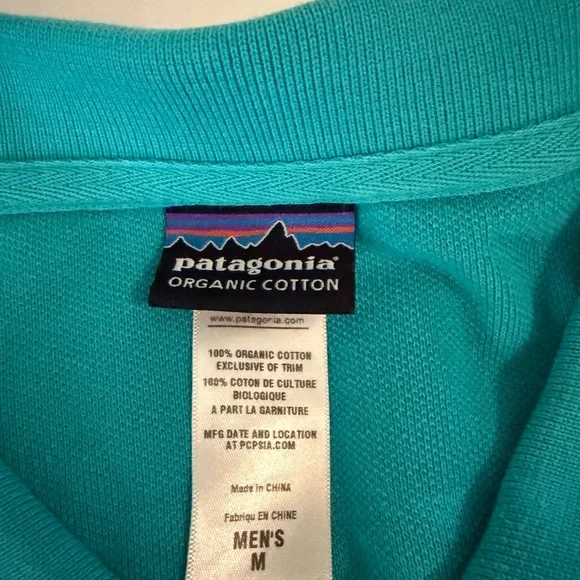 Patagonia Men's Teal Medium Polo Shirt EUC - Picture 3 of 5
